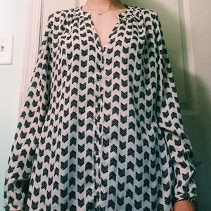 white blouse with arrows